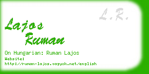 lajos ruman business card